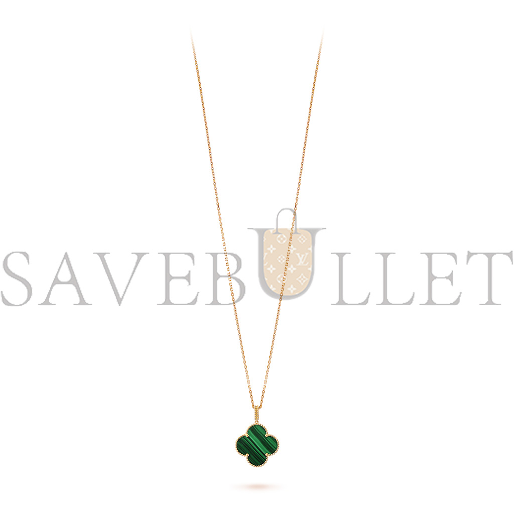 VAN CLEEF & ARPELS MAGIC ALHAMBRA LONG NECKLACE, 1 MOTIF - YELLOW GOLD, MALACHITE  VCARO3MG00